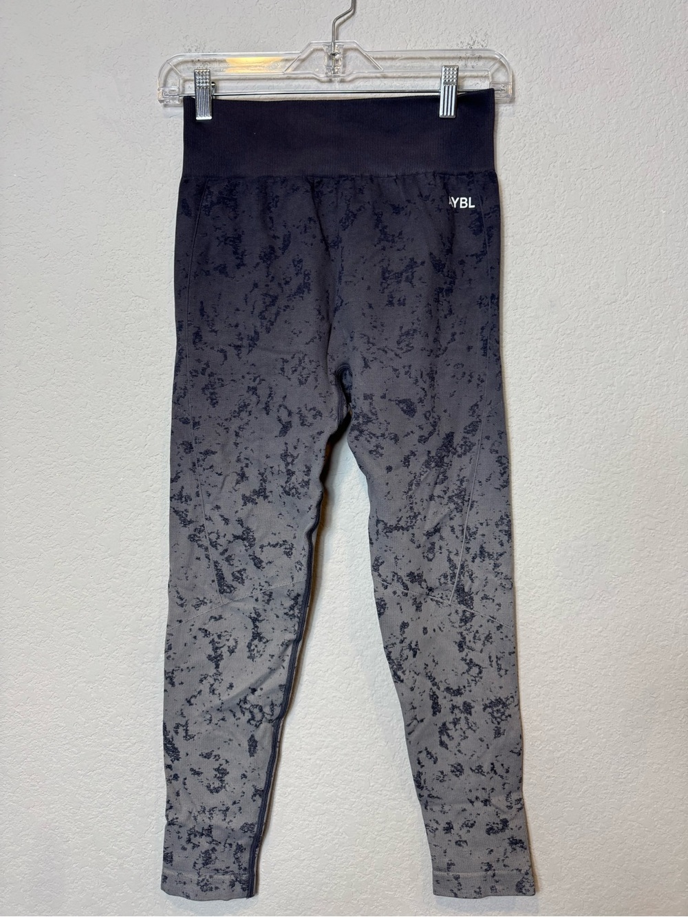 AYBL Black Gray Ombre Women’s Seamless Workout Leggings Pants Stretchy size M